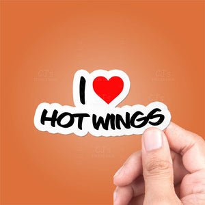 I Love Hot Wings Sticker