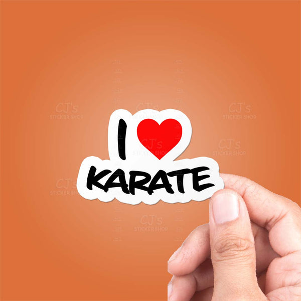 I Love Karate Sticker