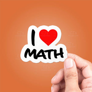 I Love Math Sticker
