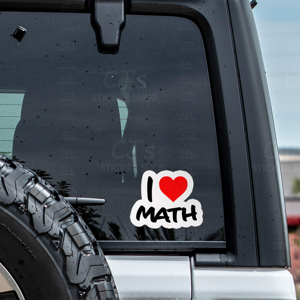 I Love Math Sticker