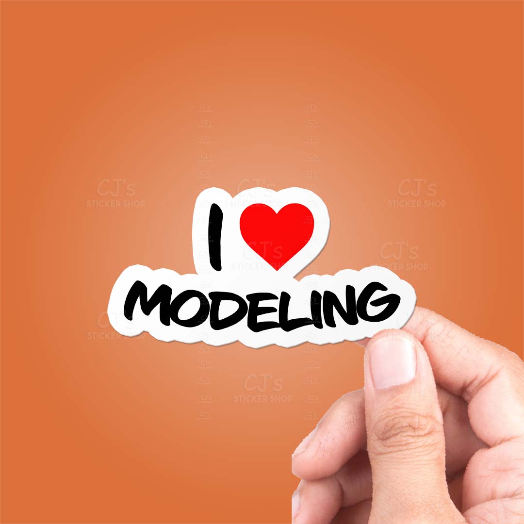 I Love Modeling Sticker