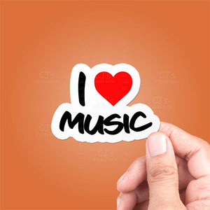 I Love Music Sticker