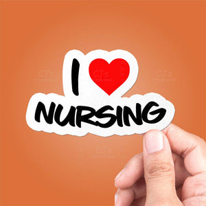 I Love Nursing Sticker