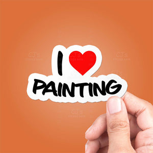 I Love Painting Sticker