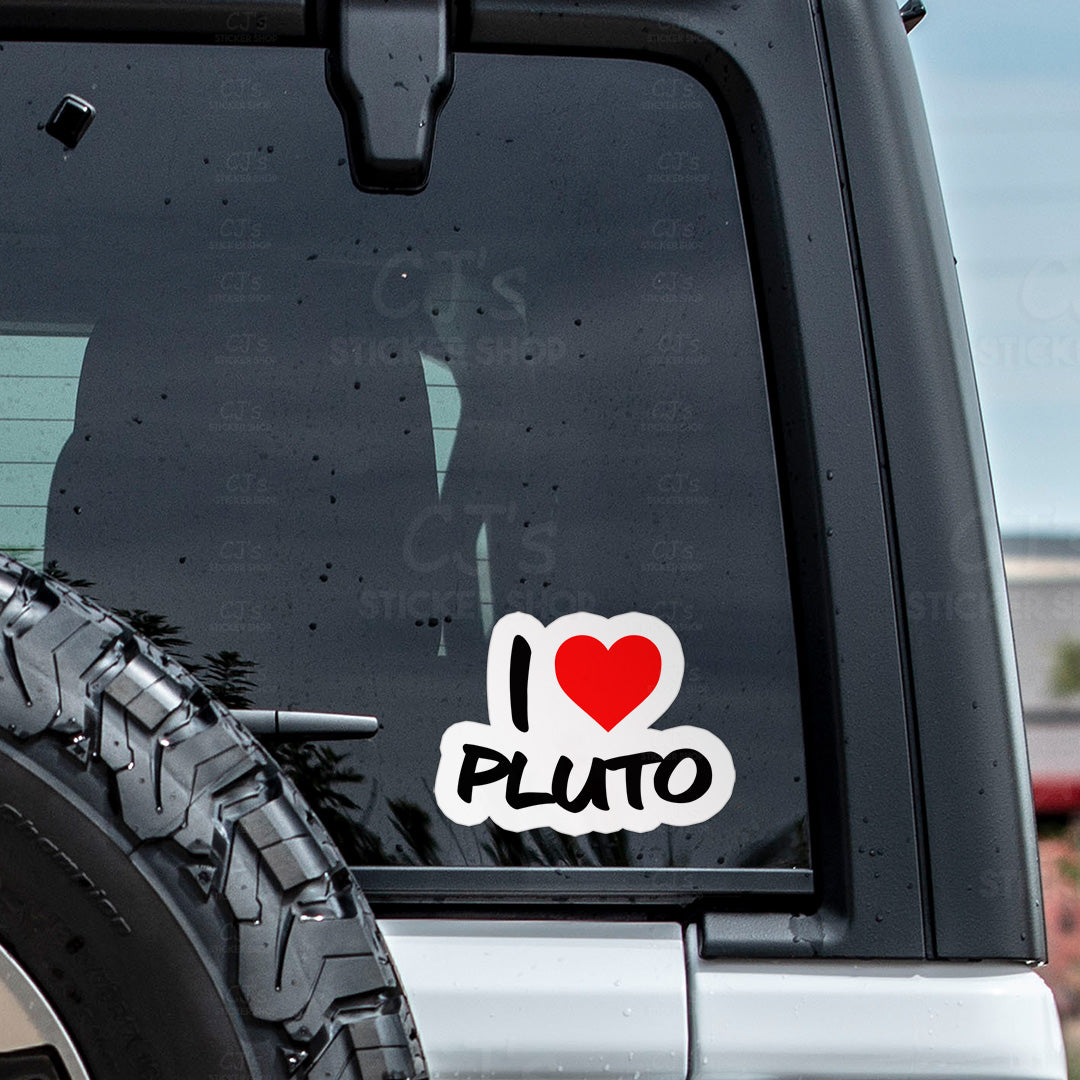 I Love Pluto Sticker – CJ's Sticker Shop