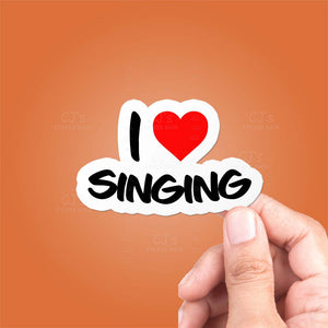I Love Singing Sticker