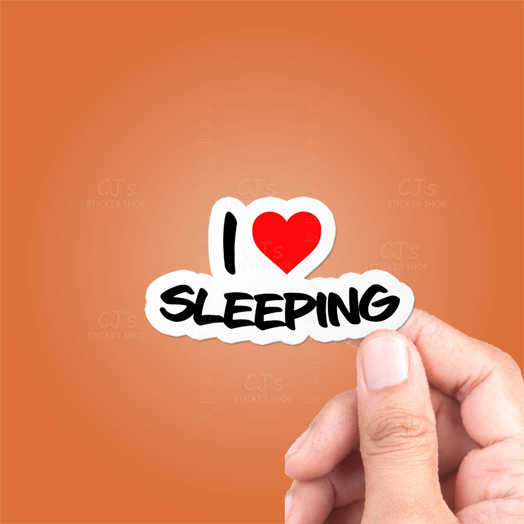 I Love Sleeping Sticker