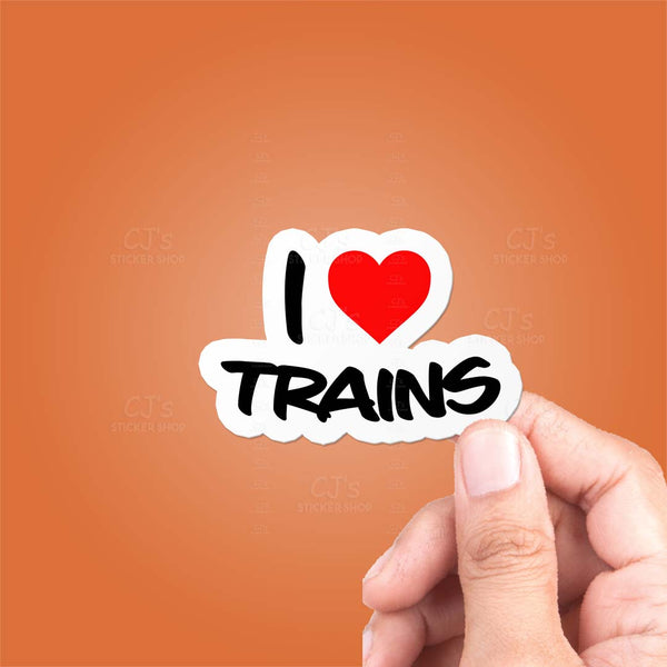 I Love Trains Sticker