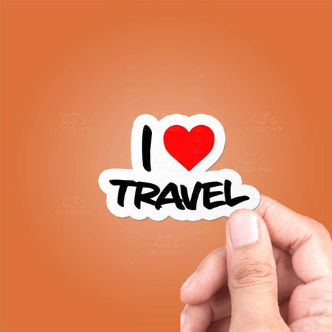 I Love Travel Sticker