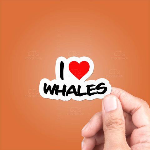 I Love Whales Sticker