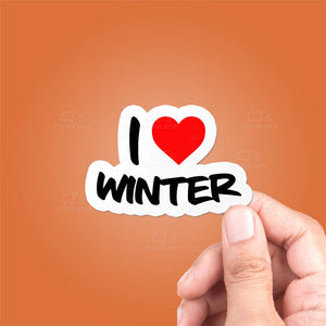 I Love Winter Sticker