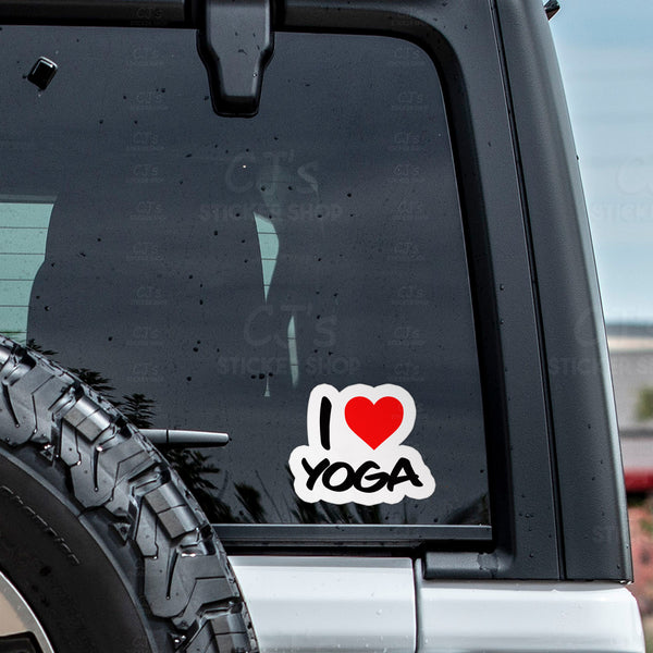 I Love Yoga Sticker