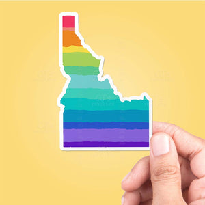 Idaho Rainbow State Sticker