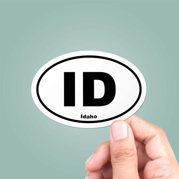 Idaho ID State Oval Sticker