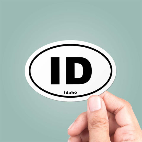 Idaho ID State Oval Sticker