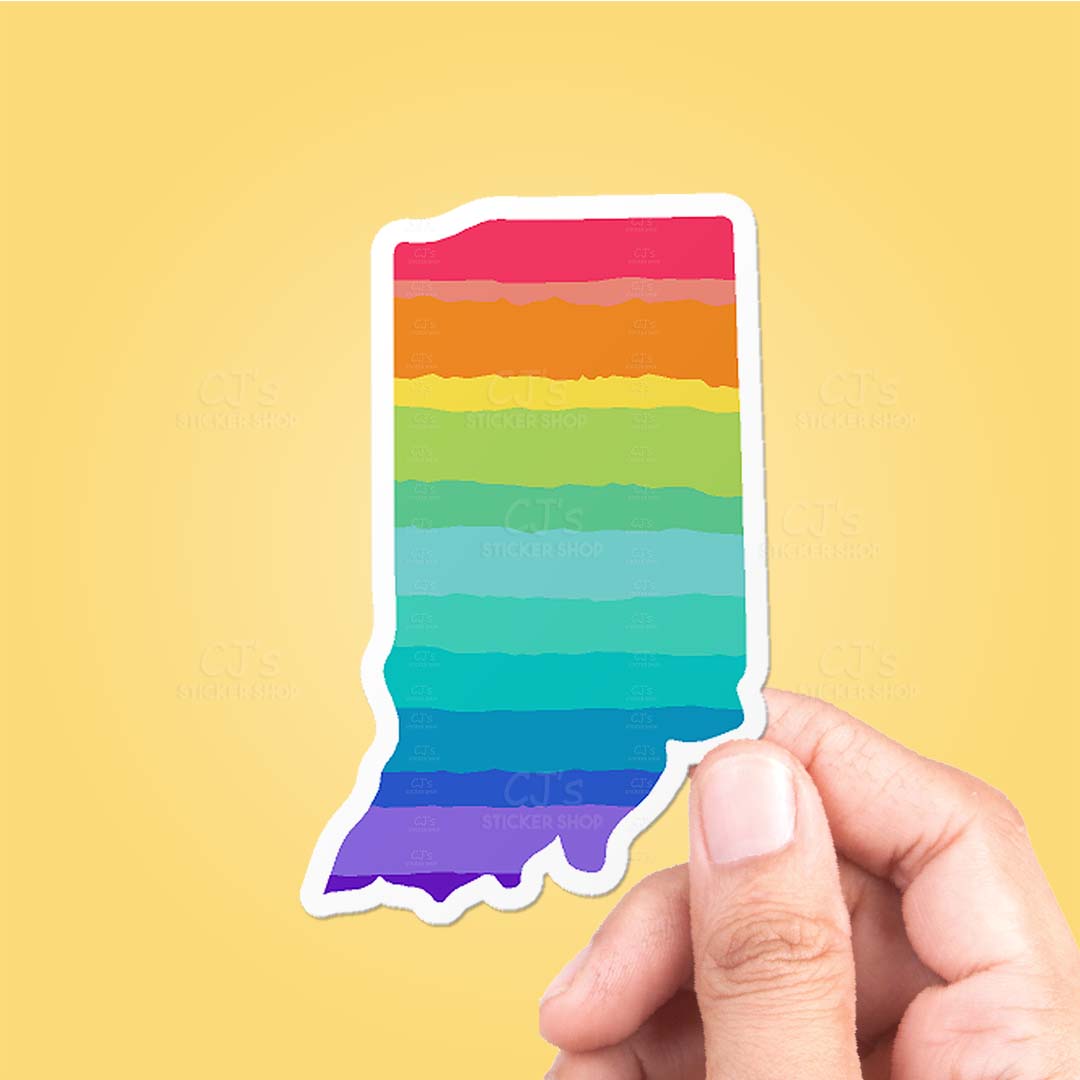 Indiana Rainbow State Sticker