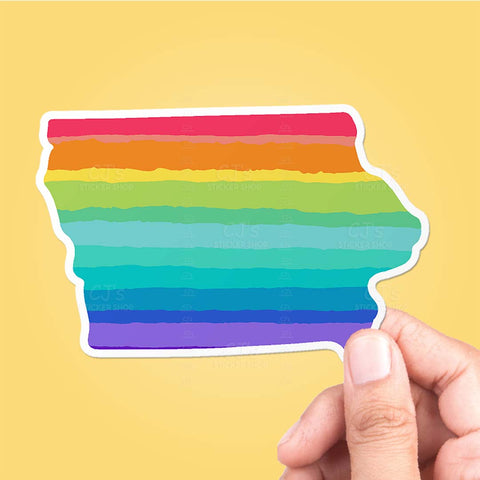 Iowa Rainbow State Sticker
