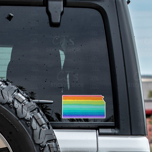 Kansas Rainbow State Sticker
