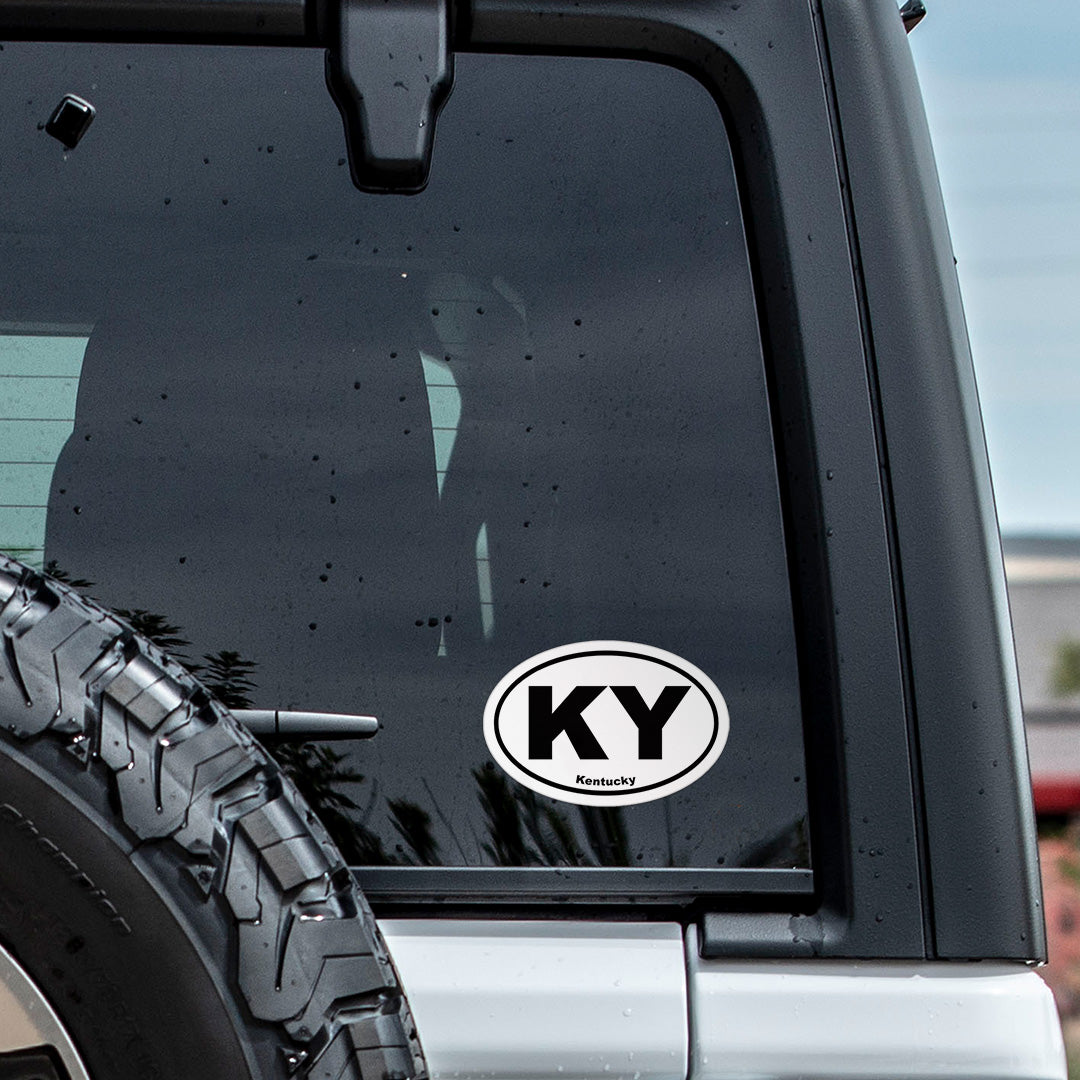 Ky's Sticker Kentucky KY State Oval Sticker – CJ's Sticker Shop