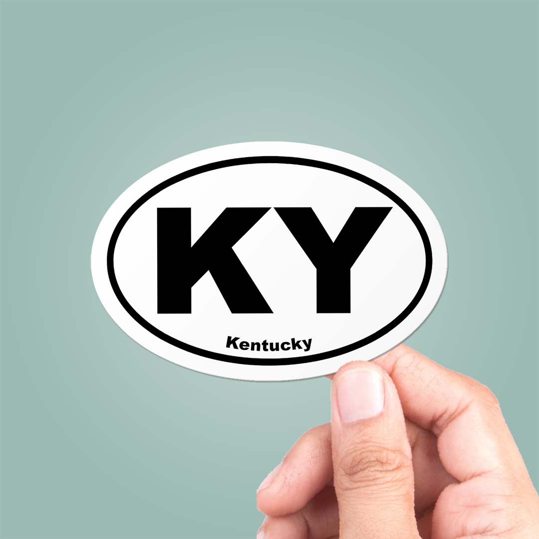 Kentucky KY State Oval Sticker