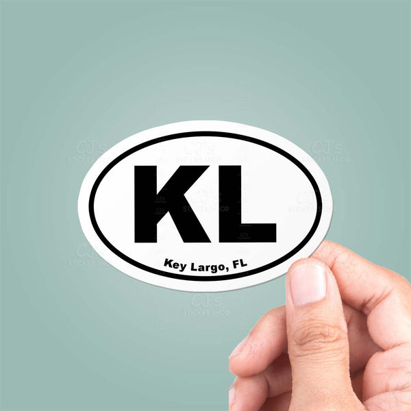 Key Largo Florida Oval Sticker
