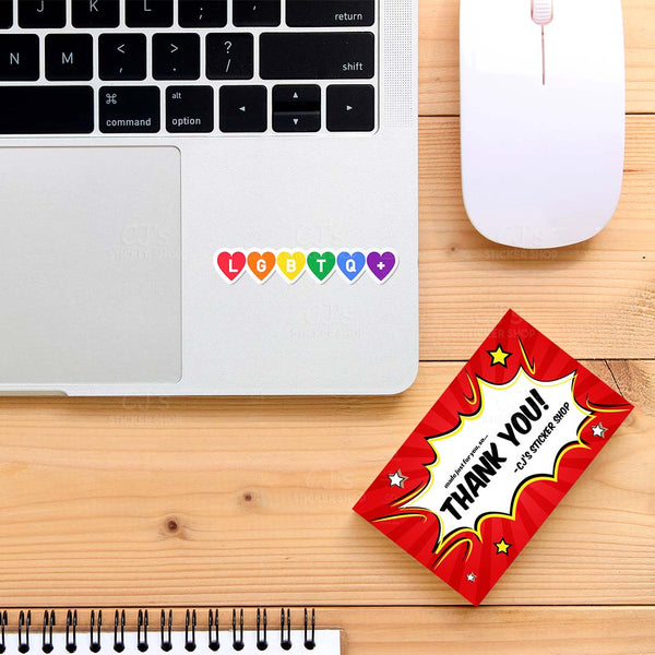 Pride LGBTQ+ Hearts Sticker