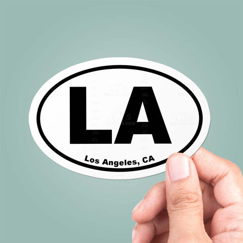 Los Angeles, CA Oval Sticker