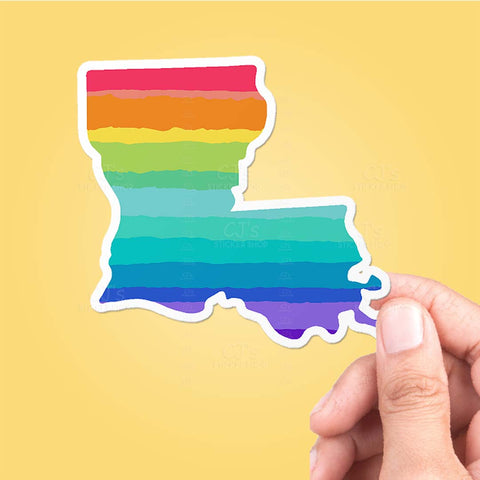 Louisiana Rainbow State Sticker