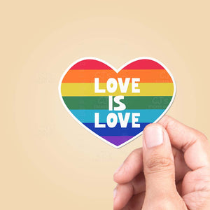 Pride Love Is Love Hearts Sticker