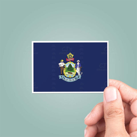 Maine ME State Flag Sticker