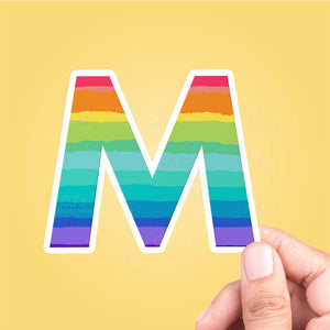 Letter "M" Rainbow Sticker
