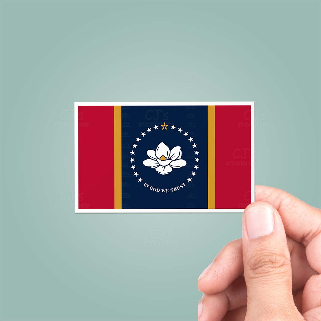 Mississippi MS State Flag Sticker