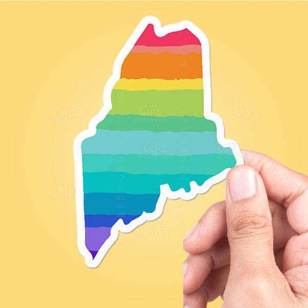 Maine Rainbow State Sticker
