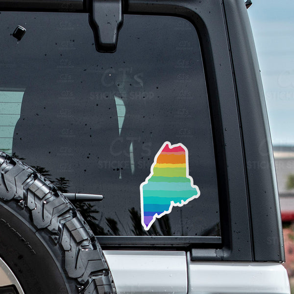 Maine Rainbow State Sticker