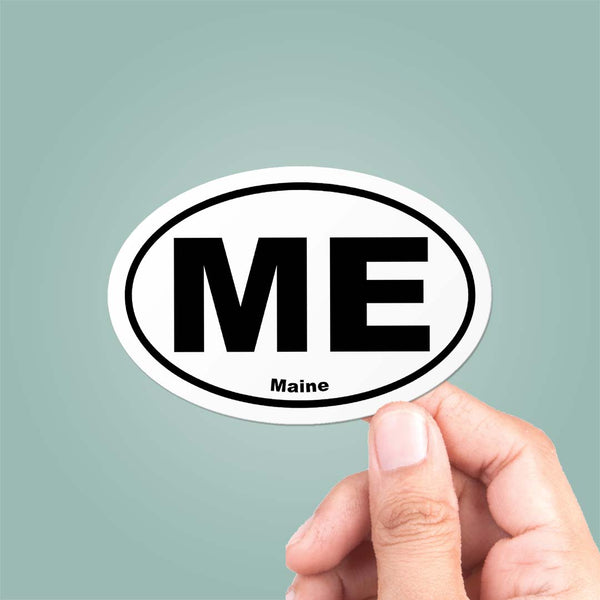 Maine ME State Oval Sticker