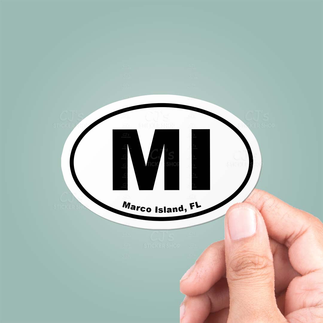 Marco Island Florida Oval Sticker