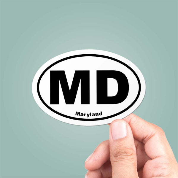 Maryland MD State Oval Sticker