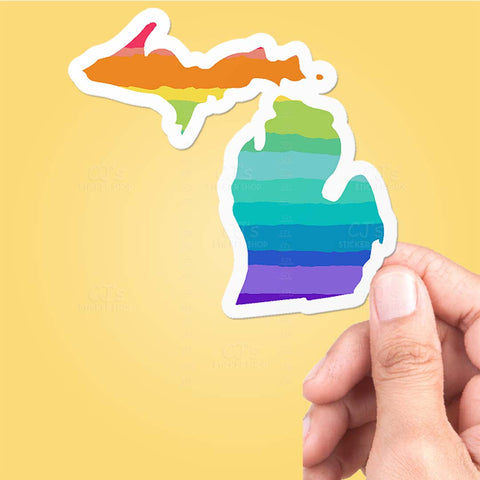 Michigan Rainbow State Sticker
