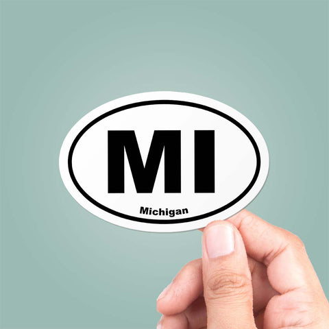 Michigan MI State Oval Sticker