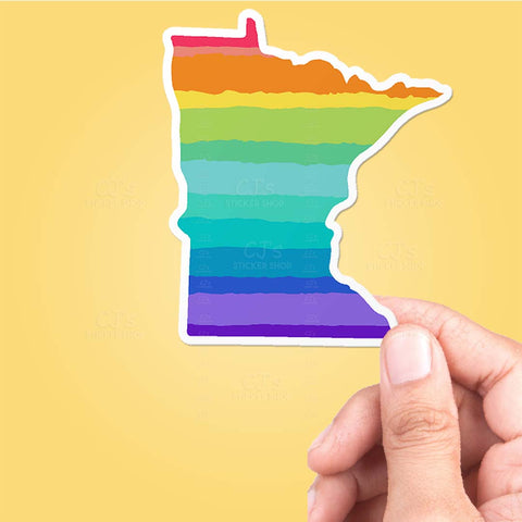 Minnesota Rainbow State Sticker