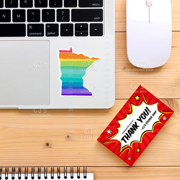 Minnesota Rainbow State Sticker