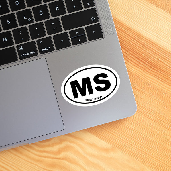 Mississippi MS State Oval Sticker
