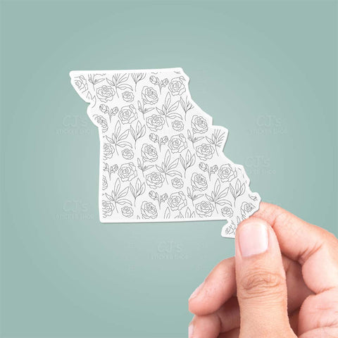 Missouri MO Floral Pattern Sticker