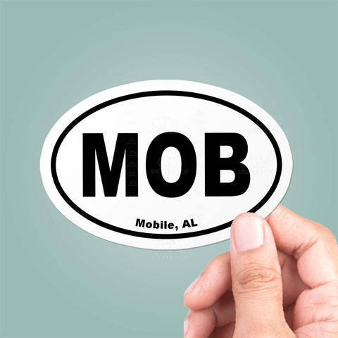 Mobile, AL Oval Sticker