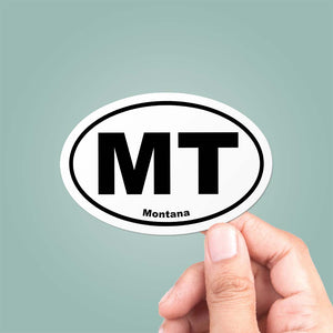Montana MT State Oval Sticker