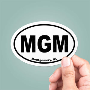 Montgomery, AL Oval Sticker