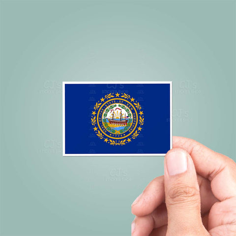 New Hampshire NH State Flag Sticker