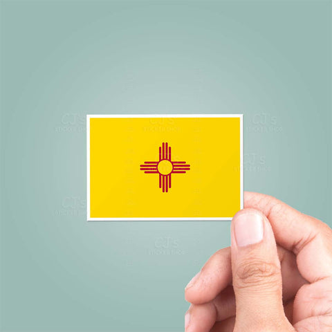 New Mexico NM State Flag Sticker