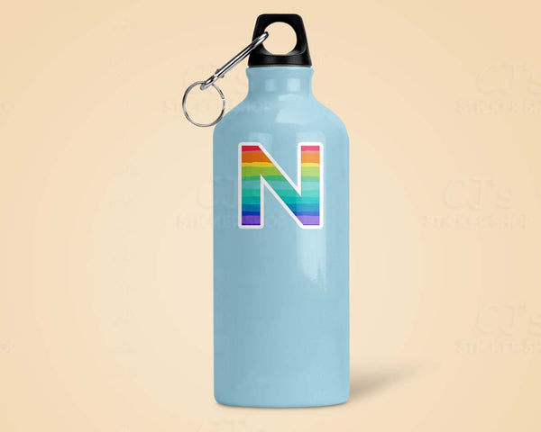 Letter "N" Rainbow Sticker