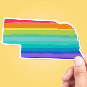 Nebraska Rainbow State Sticker